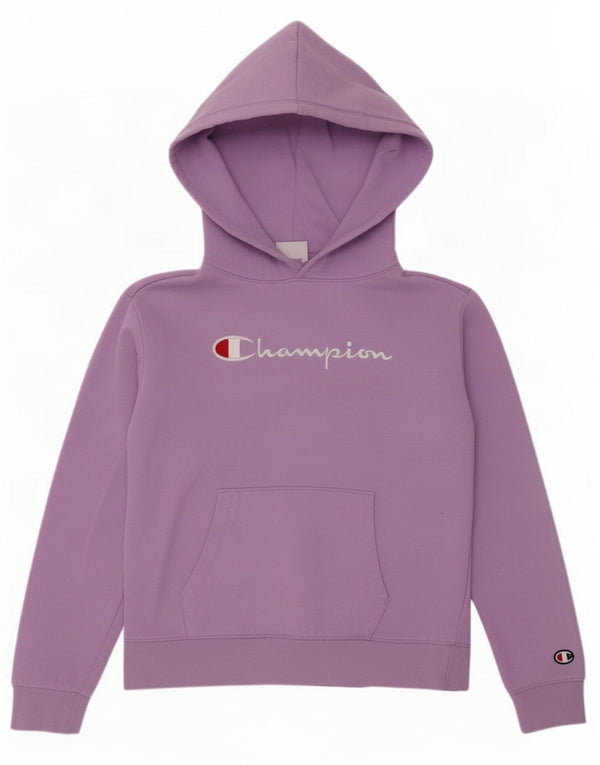 Felpa con cappuccio grafica per ragazze Champion 13-14 anni XL Viola