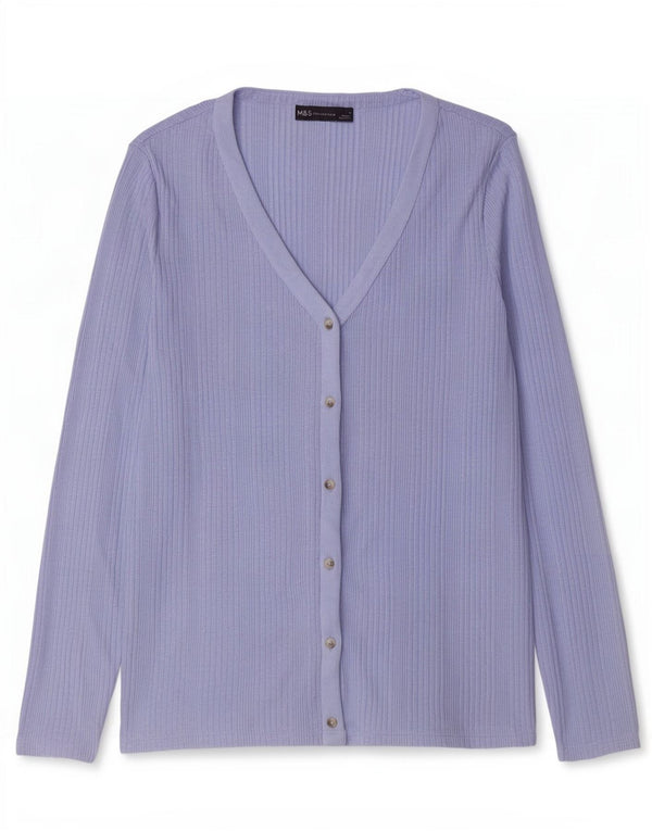 Maglione cardigan da donna Marks & Spencer UK 16 grande blu