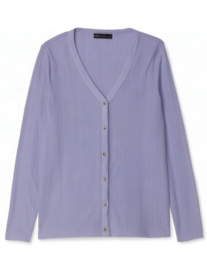 Maglione cardigan da donna Marks & Spencer UK 16 grande blu