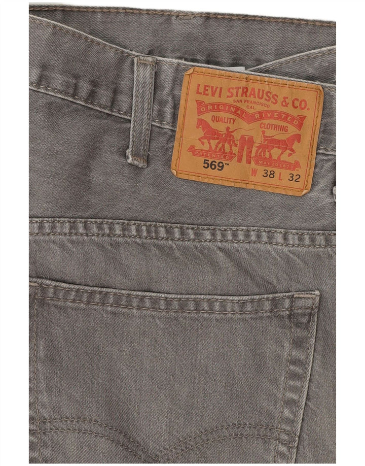 Levi's Uomo 569 Jeans larghi W38 L29 Cotone grigio