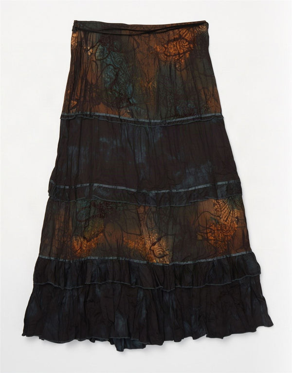 Gonna a strati vintage da donna con motivo astratto IT 42 grande W32 multicolore