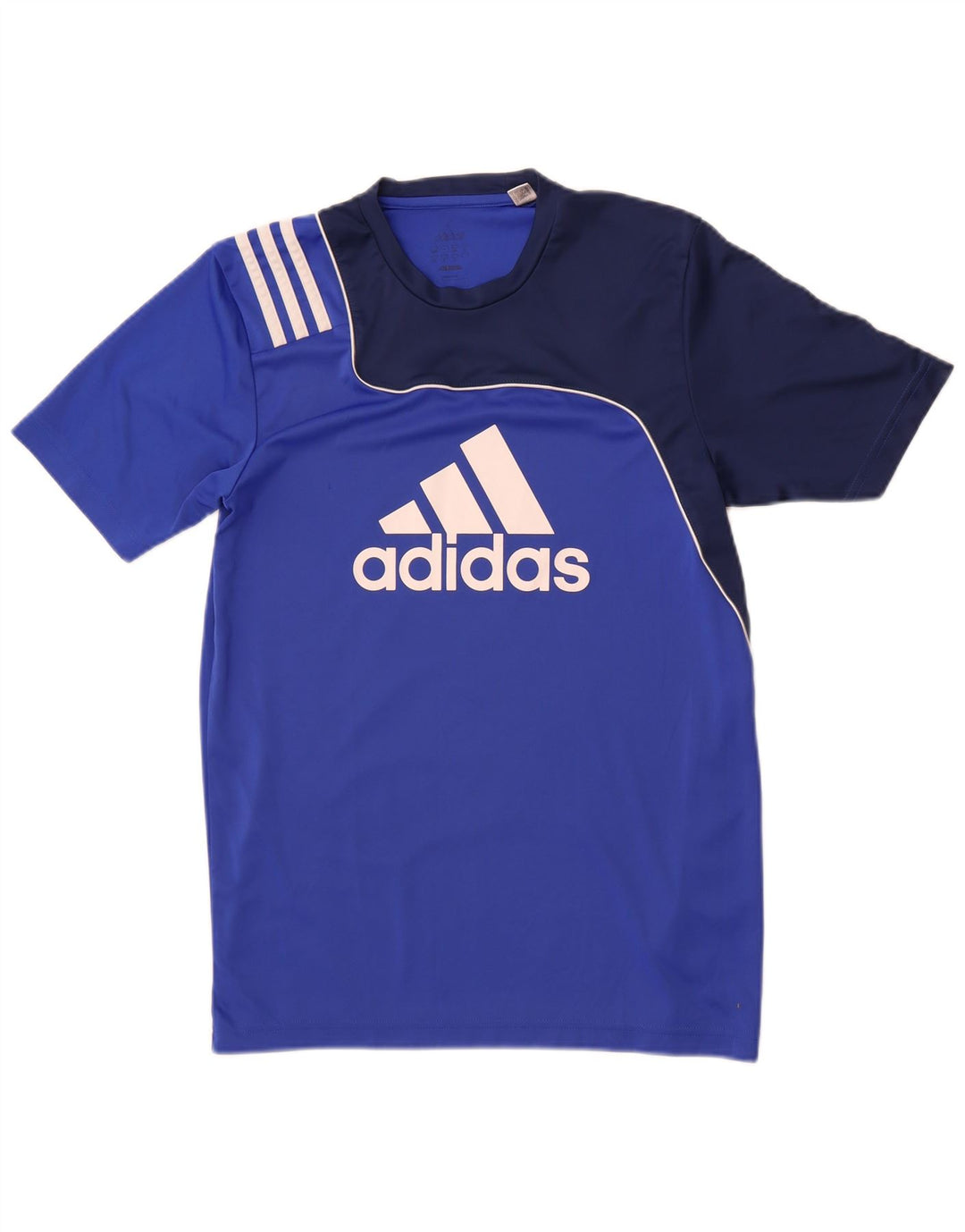 T-shirt grafica da uomo Adidas Top XS blu in poliestere color block