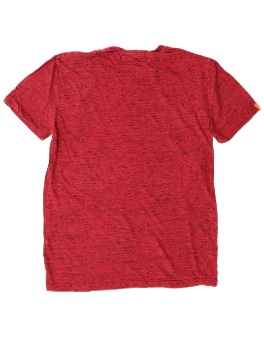 T-shirt da uomo Superdry Top in cotone chiazzato rosso medio