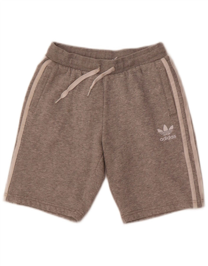 Pantaloncini sportivi Adidas da ragazzo 9-10 anni in cotone grigio
