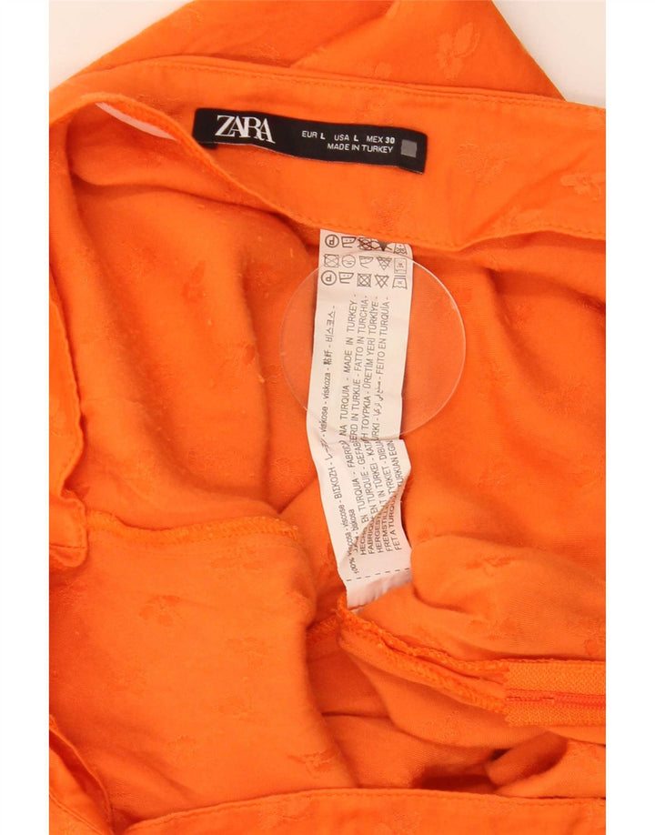 Minigonna Zara da donna grande W30 in viscosa arancione