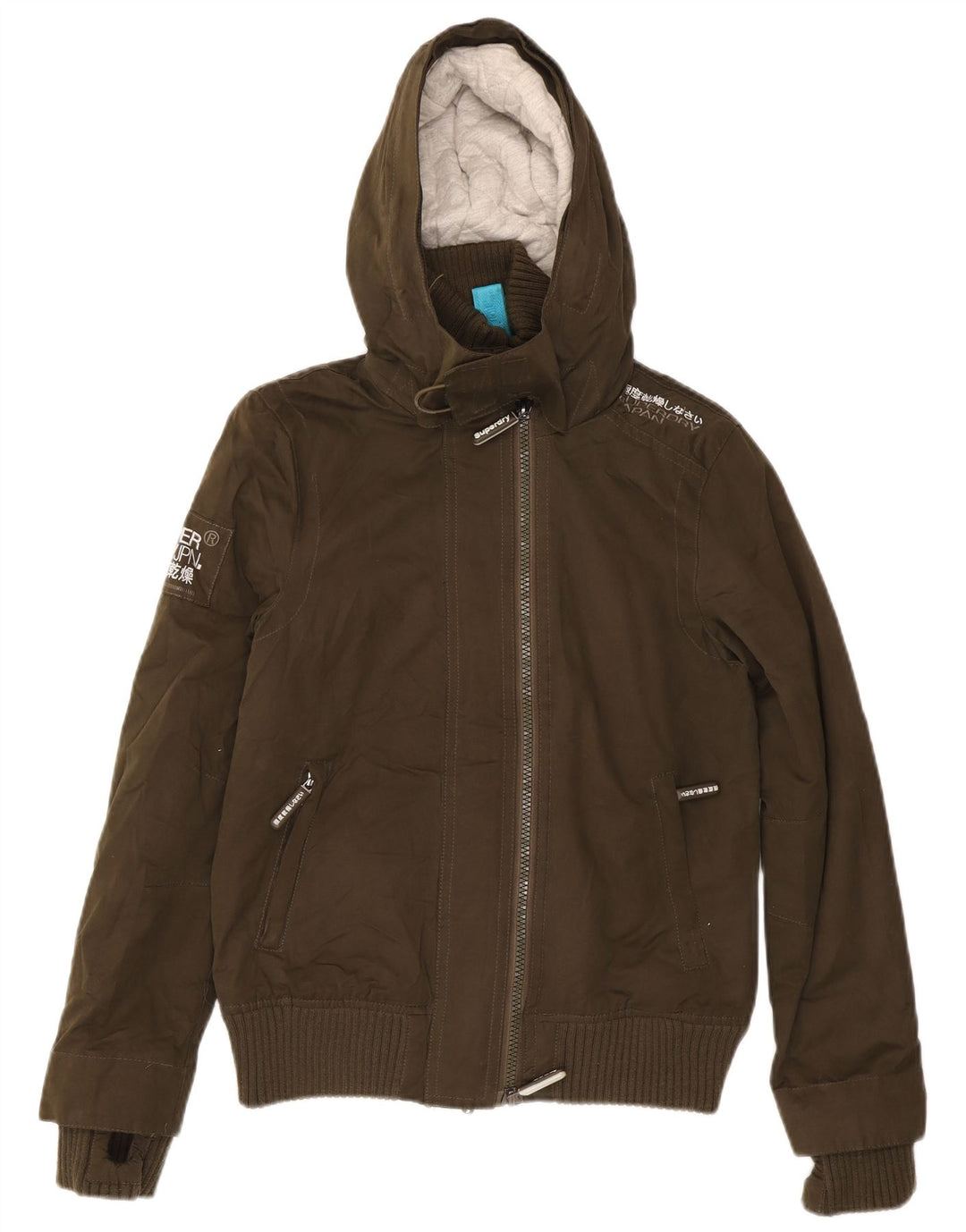 Giacca a vento con cappuccio da uomo Superdry The Windbomber UK 38 Marrone medio