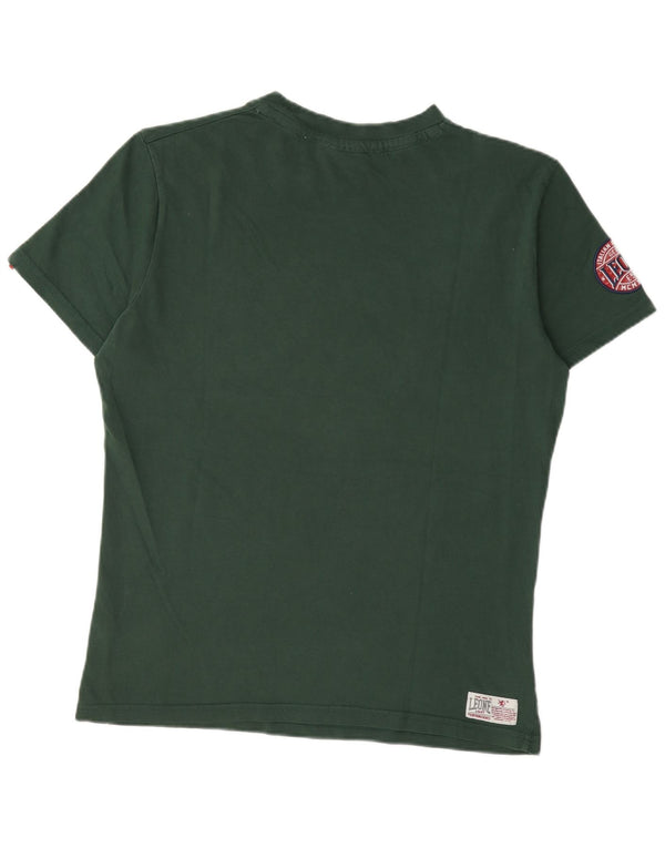 Leone 1947 T-shirt grafica da donna Top UK 18 XL Cotone verde