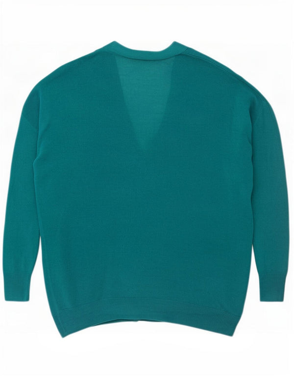 Maglione cardigan oversize da donna Zara UK 10 piccolo acrilico blu