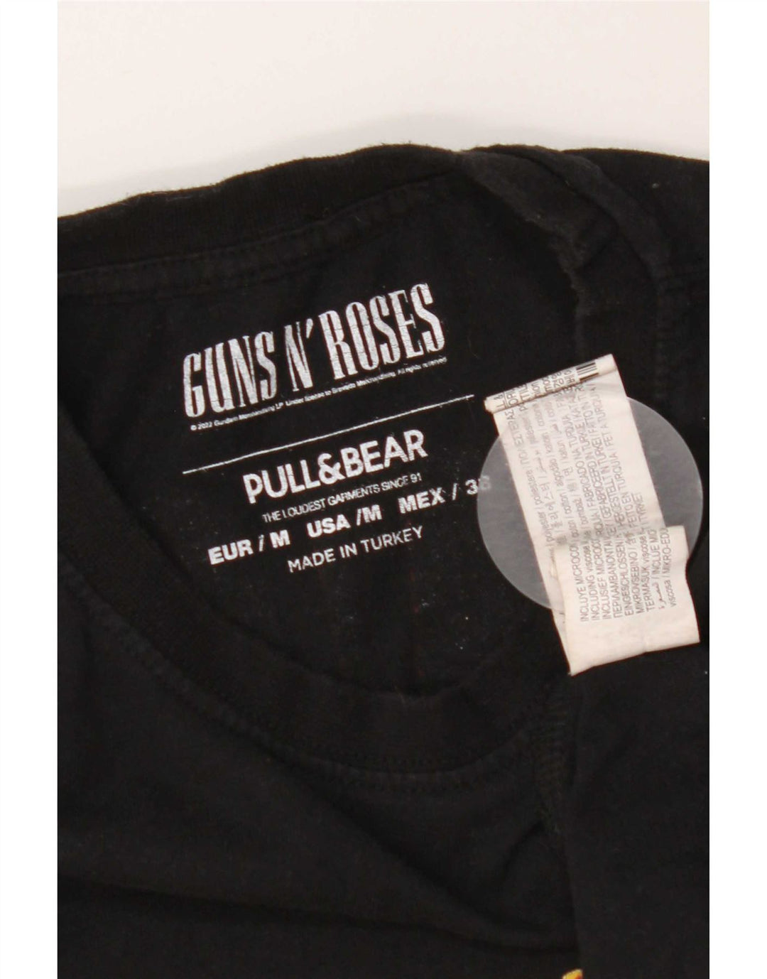 T-shirt grafica da uomo Pull & Bear Top in poliestere nero medio