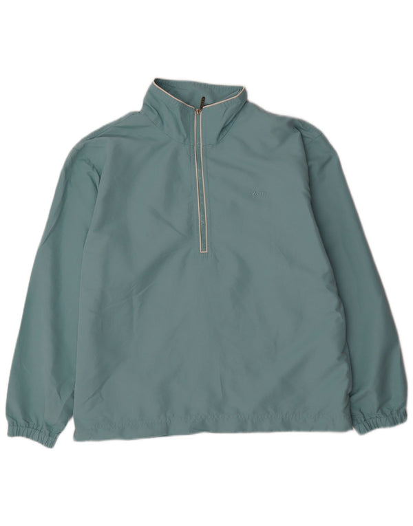 Top da tuta da uomo con zip e collo IZOD in poliestere blu medio