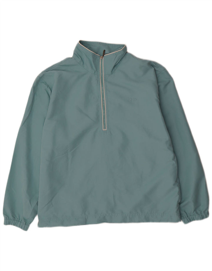 Top da tuta da uomo con zip e collo IZOD in poliestere blu medio