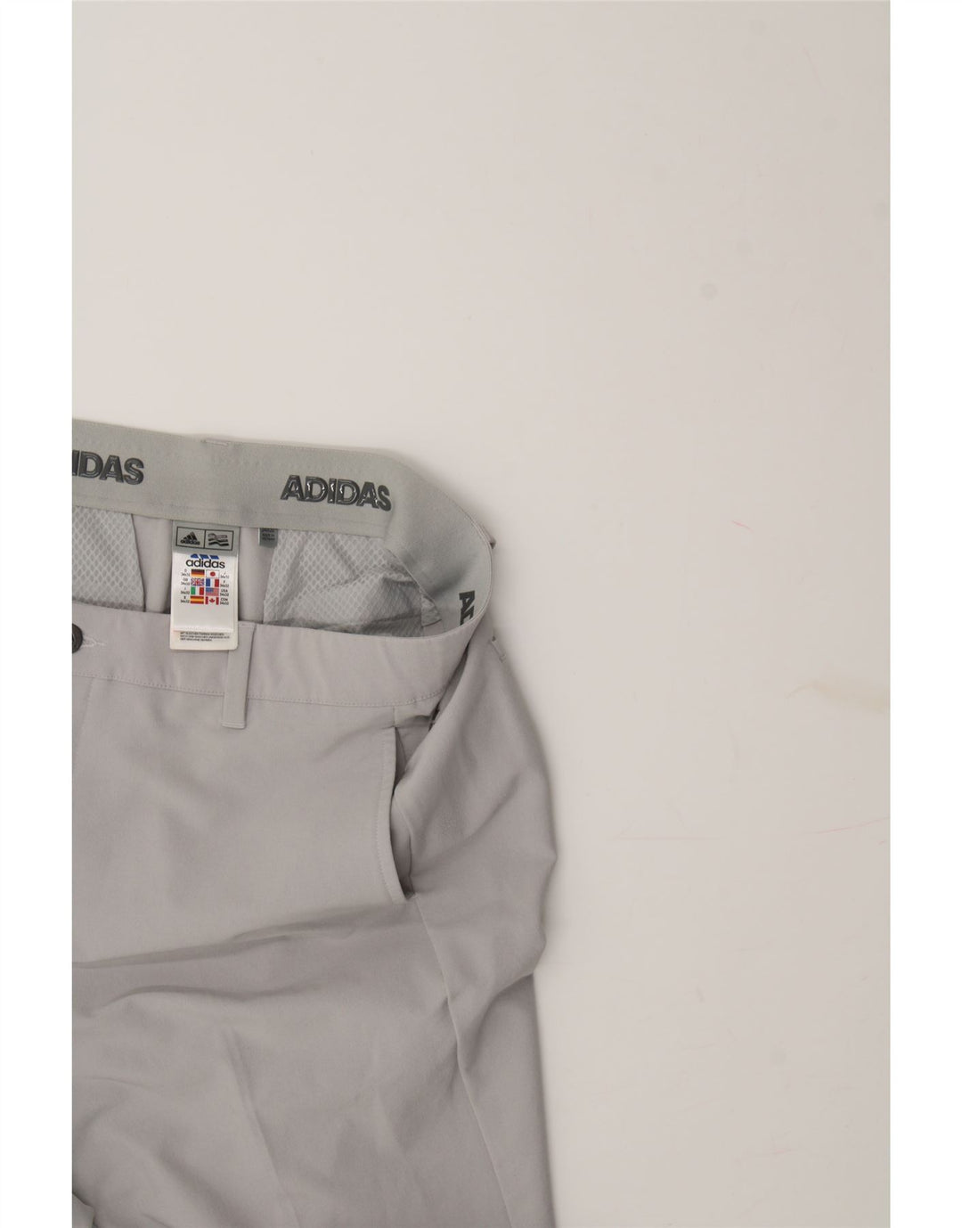 ADIDAS Mens Slim Chino Trousers W34 L32 Grey Polyester Vintage Adidas and Second-Hand Adidas from Messina Hembry 