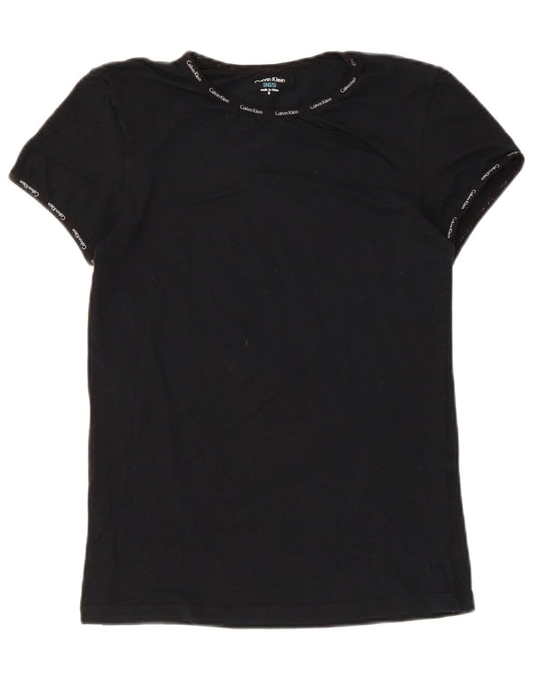 T-shirt slim fit a maniche corte da donna Calvin Klein UK 10 Small Nera