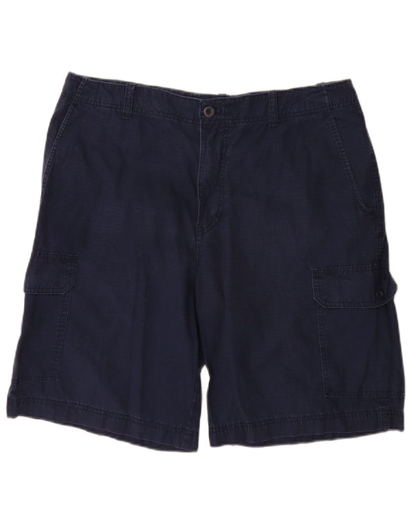 Pantaloncini cargo da uomo Izod W34 Large in cotone blu navy