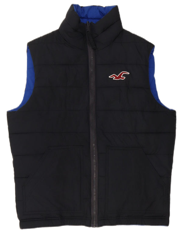 Gilet imbottito reversibile da uomo Hollister UK 38 medio blu navy poliestere