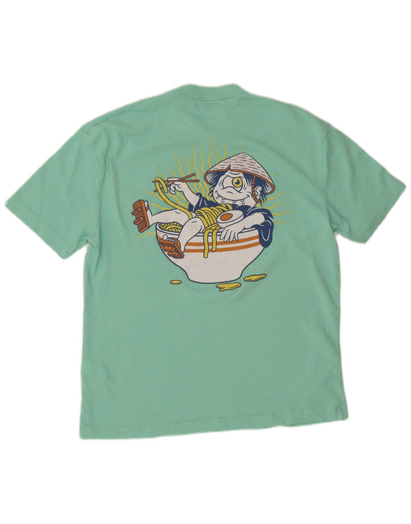 T-shirt grafica da uomo Zara Top in cotone verde medio