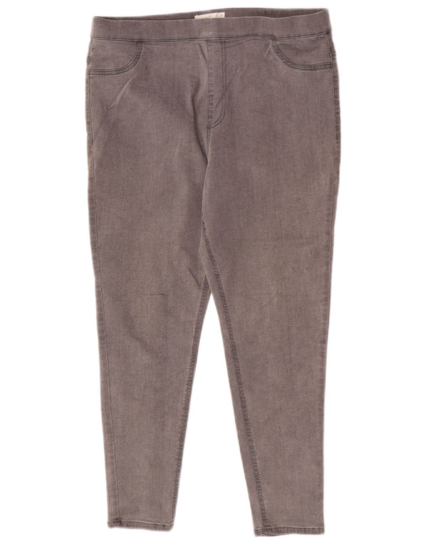 Jeans Jegging corti da donna Marks & Spencer UK 16 Large W34 L25 Cotone grigio