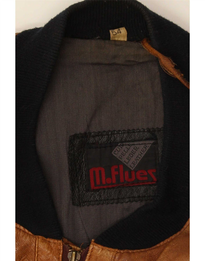 Giacca in pelle da uomo M. Flues IT 54 2XL Marrone