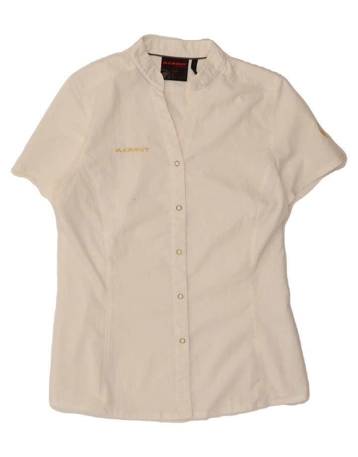 MAMMUT Womens Short Sleeve Shirt UK 10 Small White Vintage Mammut and Second-Hand Mammut from Messina Hembry 