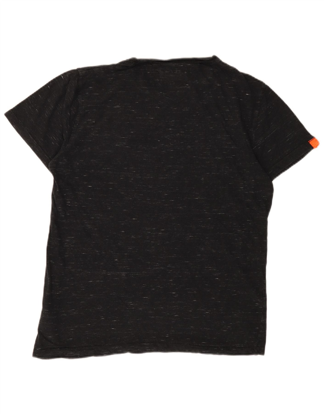 T-shirt da uomo SUPERDRY Top in cotone chiazzato nero medio