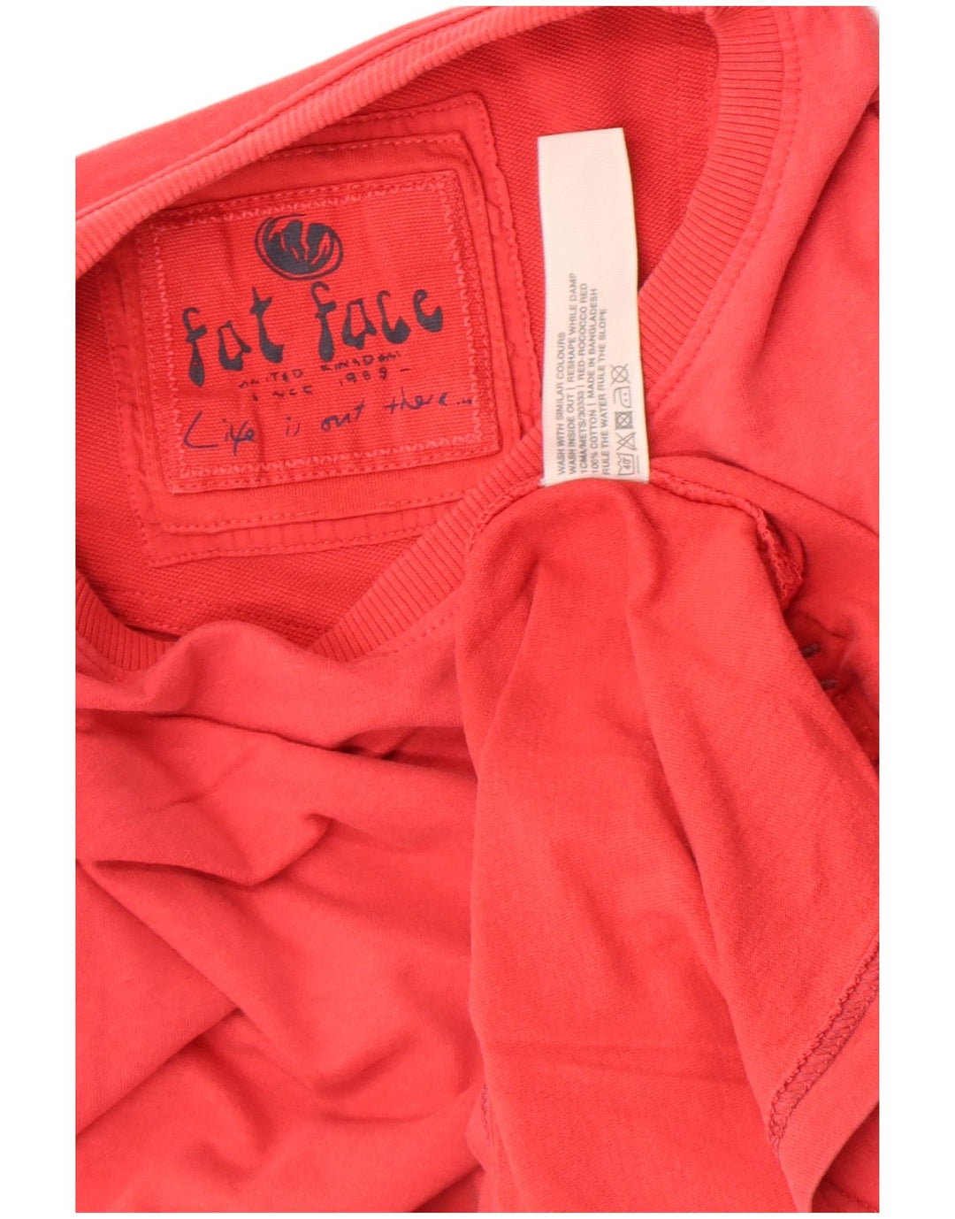 T-shirt da uomo Fat Face Top grande in cotone rosso