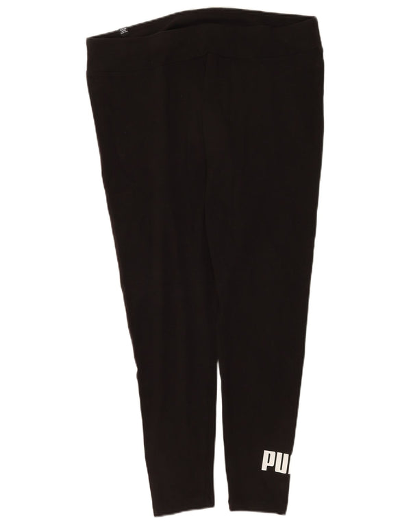 Leggings grafici da donna Puma UK 18 XL cotone nero