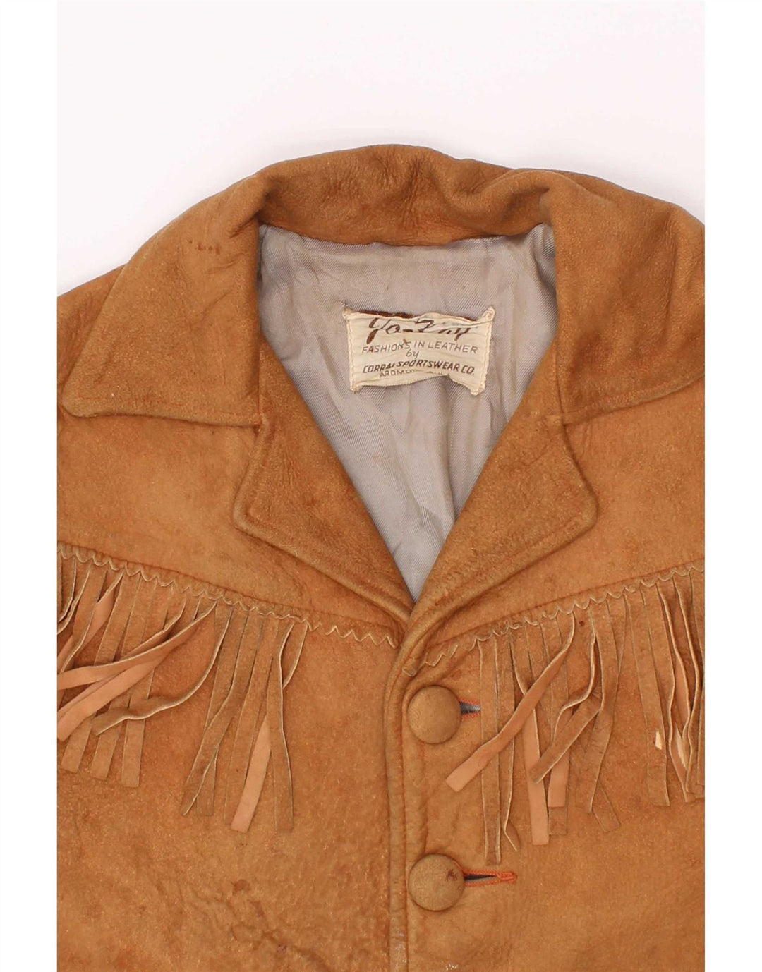 Giacca in pelle scamosciata western Quilon per ragazzi 5-6 anni Beige