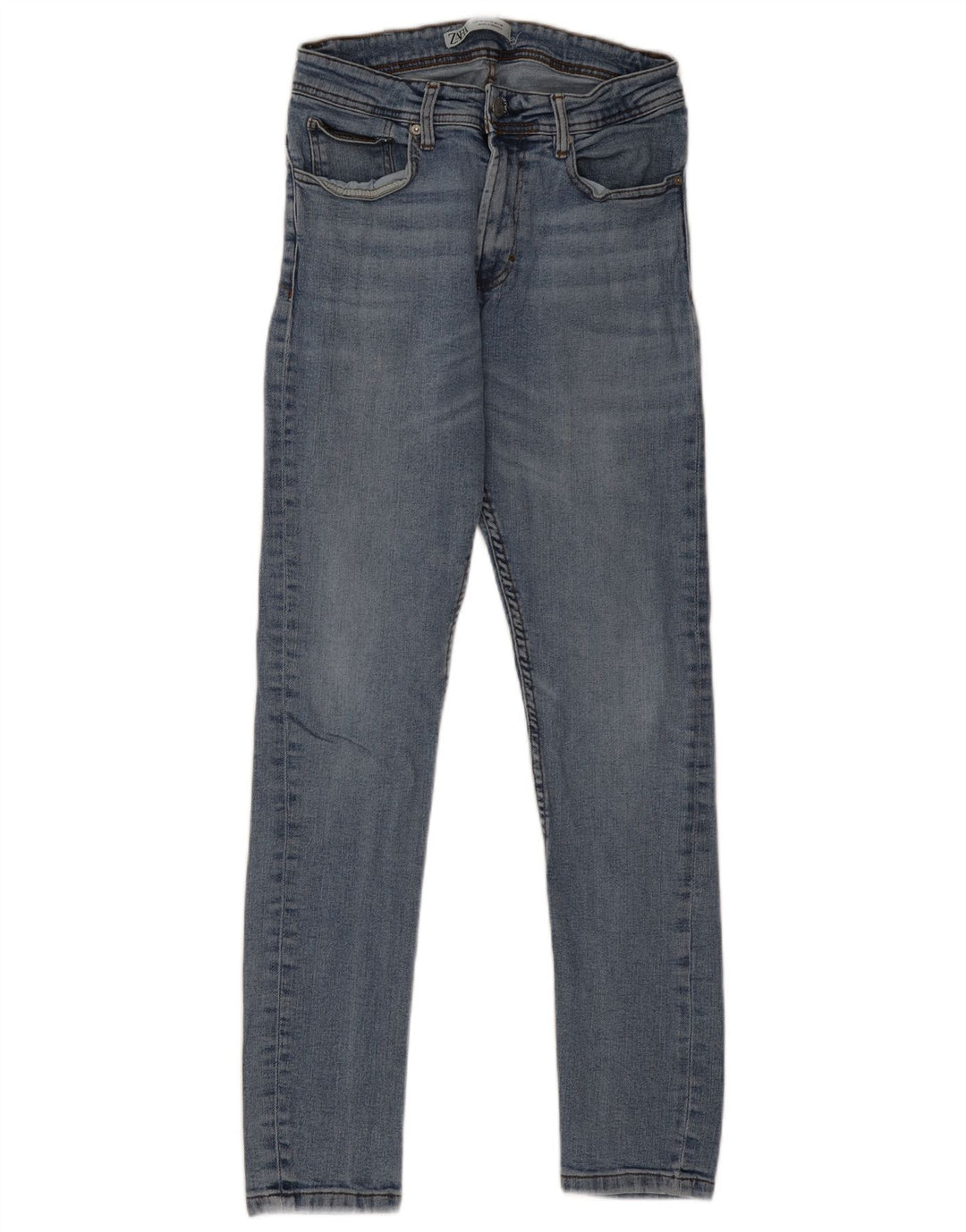 Jeans slim da uomo ZARA EU 38 Small W30 L28 Blu