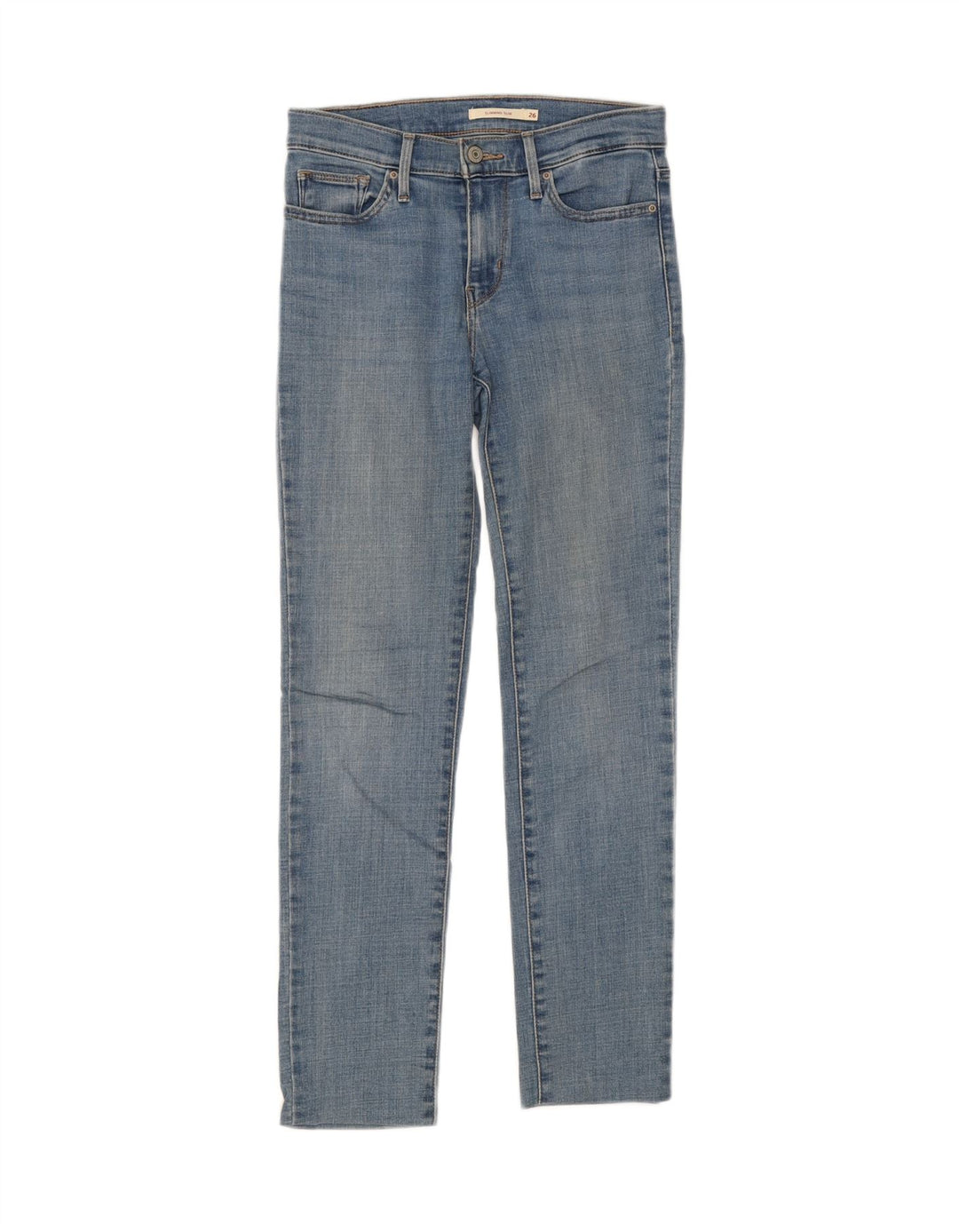 LEVI'S Womens Slimming Slim Jeans W26 L27 Blue Cotton Vintage Levi's and Second-Hand Levi's from Messina Hembry 