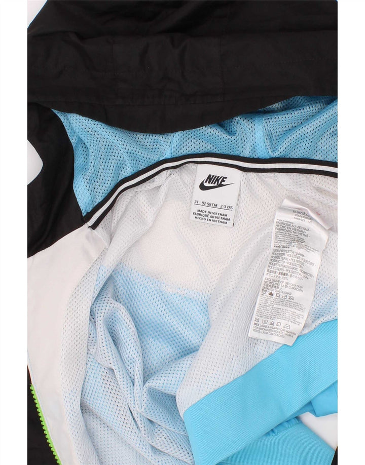 Giacca da ginnastica con cappuccio da ragazzo Nike 2-3 anni in poliestere color block blu