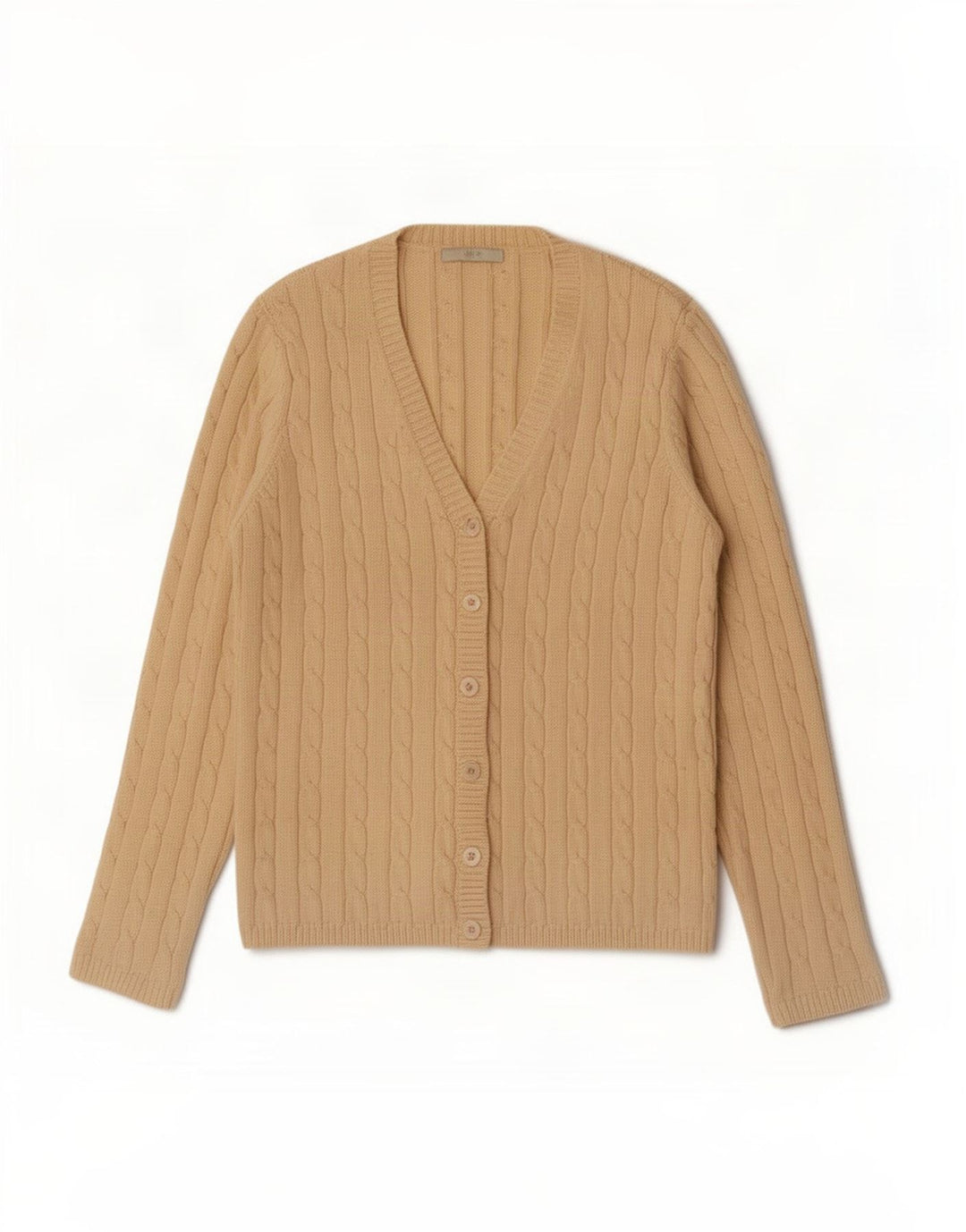 Maglione cardigan da donna Marks & Spencer UK 12 Cotone beige medio