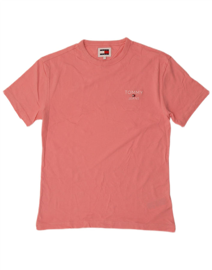 T-shirt da uomo Tommy Hilfiger Top piccola in cotone rosa