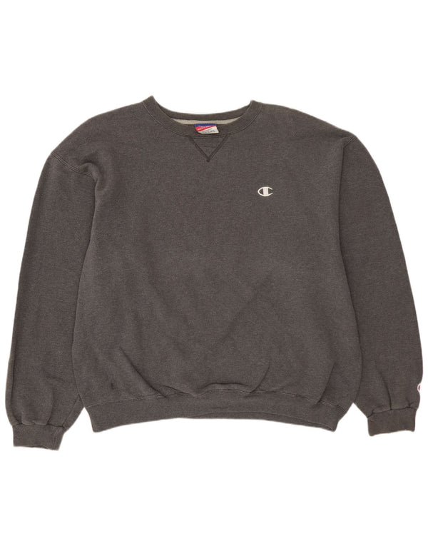 CHAMPION Felpa da uomo Maglione grande in cotone grigio