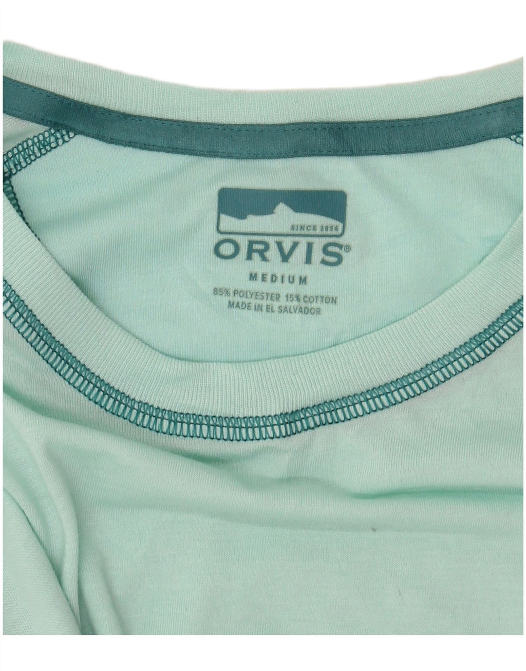 Top da uomo Orvis a maniche lunghe in poliestere verde medio