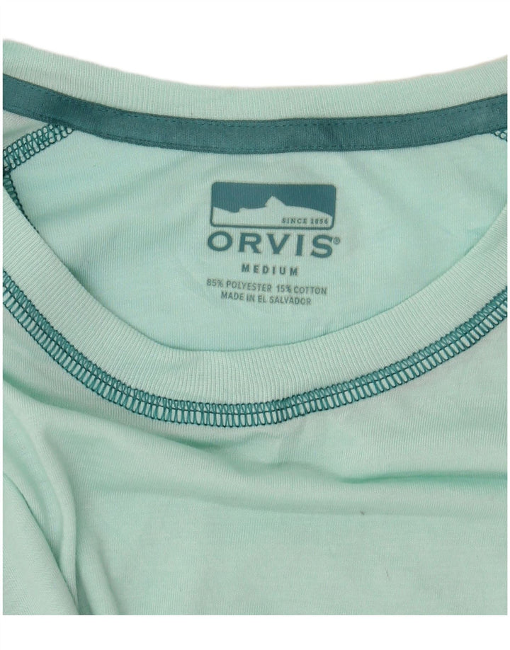 Top da uomo Orvis a maniche lunghe in poliestere verde medio
