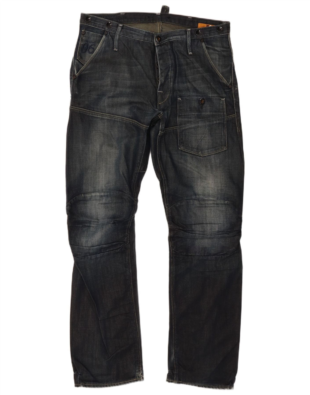 Jeans dritti cargo da uomo G-Star W33 L32 cotone blu navy