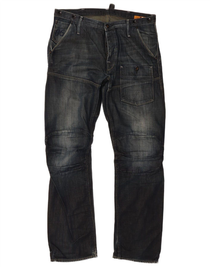 Jeans dritti cargo da uomo G-Star W33 L32 cotone blu navy