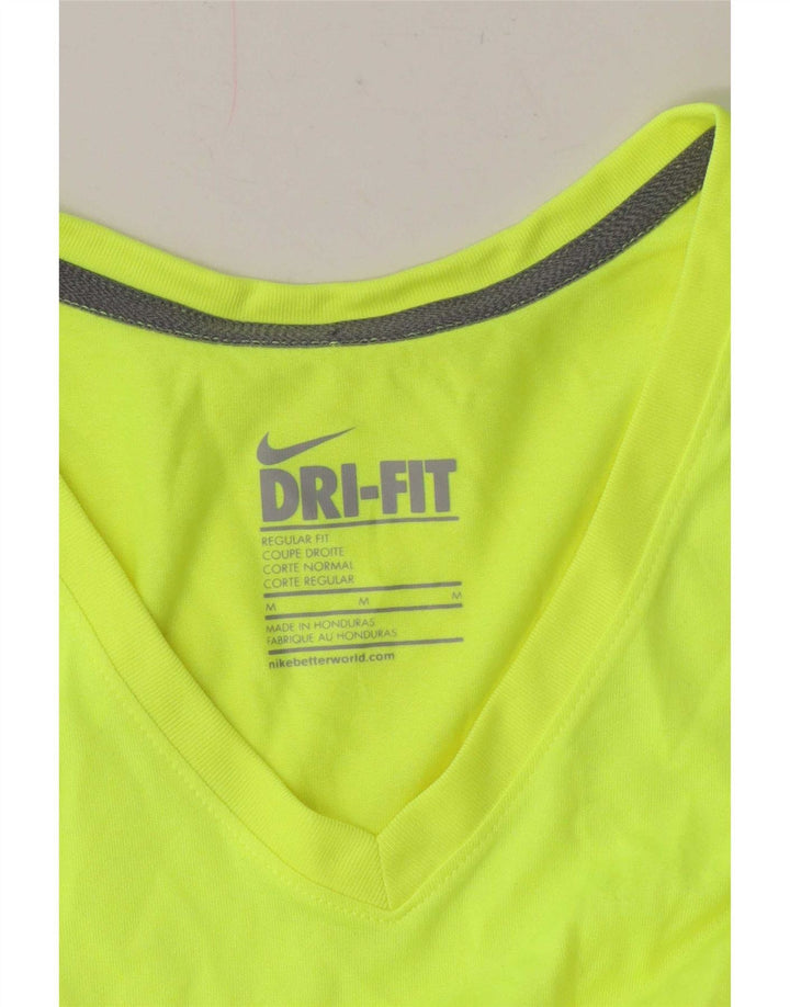 Maglietta Nike Dri Fit Regular da donna, taglia UK 12, verde medio