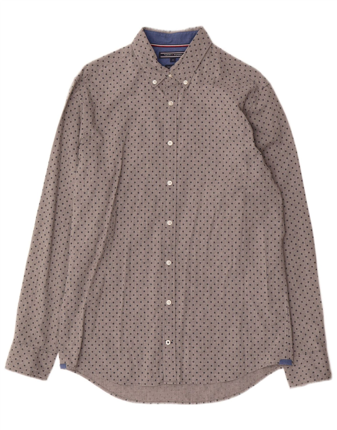 Camicia da uomo Tommy Hilfiger New York Fit grigio medio geometrico