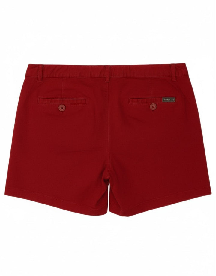EDDIE BAUER Womens Legendwash Chino Shorts US 8 Medium W32  Burgundy