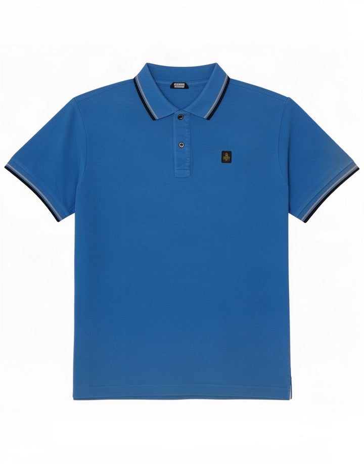 Refrigiwear Polo da uomo grande in cotone blu