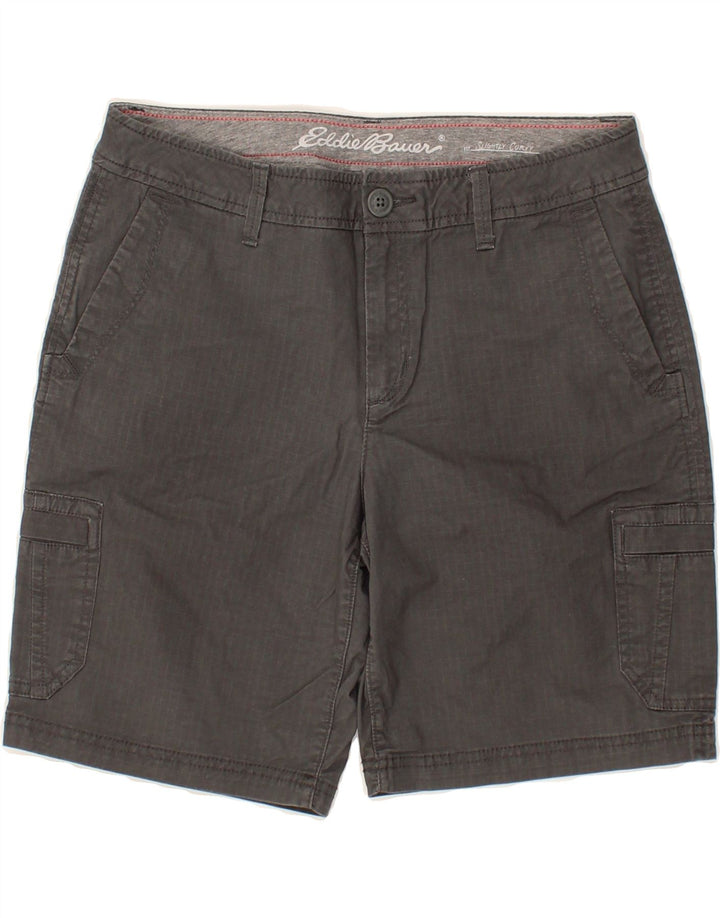 EDDIE BAUER Womens Slightly Curvy Cargo Shorts US 6 Medium W28  Grey Check Vintage Eddie Bauer and Second-Hand Eddie Bauer from Messina Hembry 