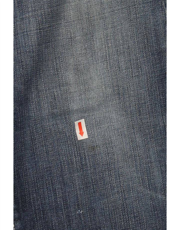 CALVIN KLEIN Womens Straight Jeans W30 L33 Navy Blue Cotton