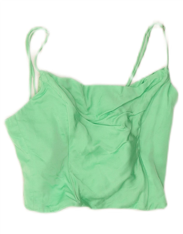 Canotta corta da donna Zara UK 6 XS verde