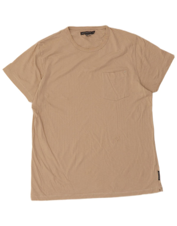 T-shirt da uomo French Connection Top XL in cotone beige