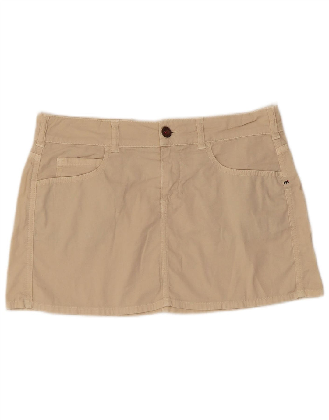 Minigonna Donna Mistral IT 40 Small W32 Cotone Beige