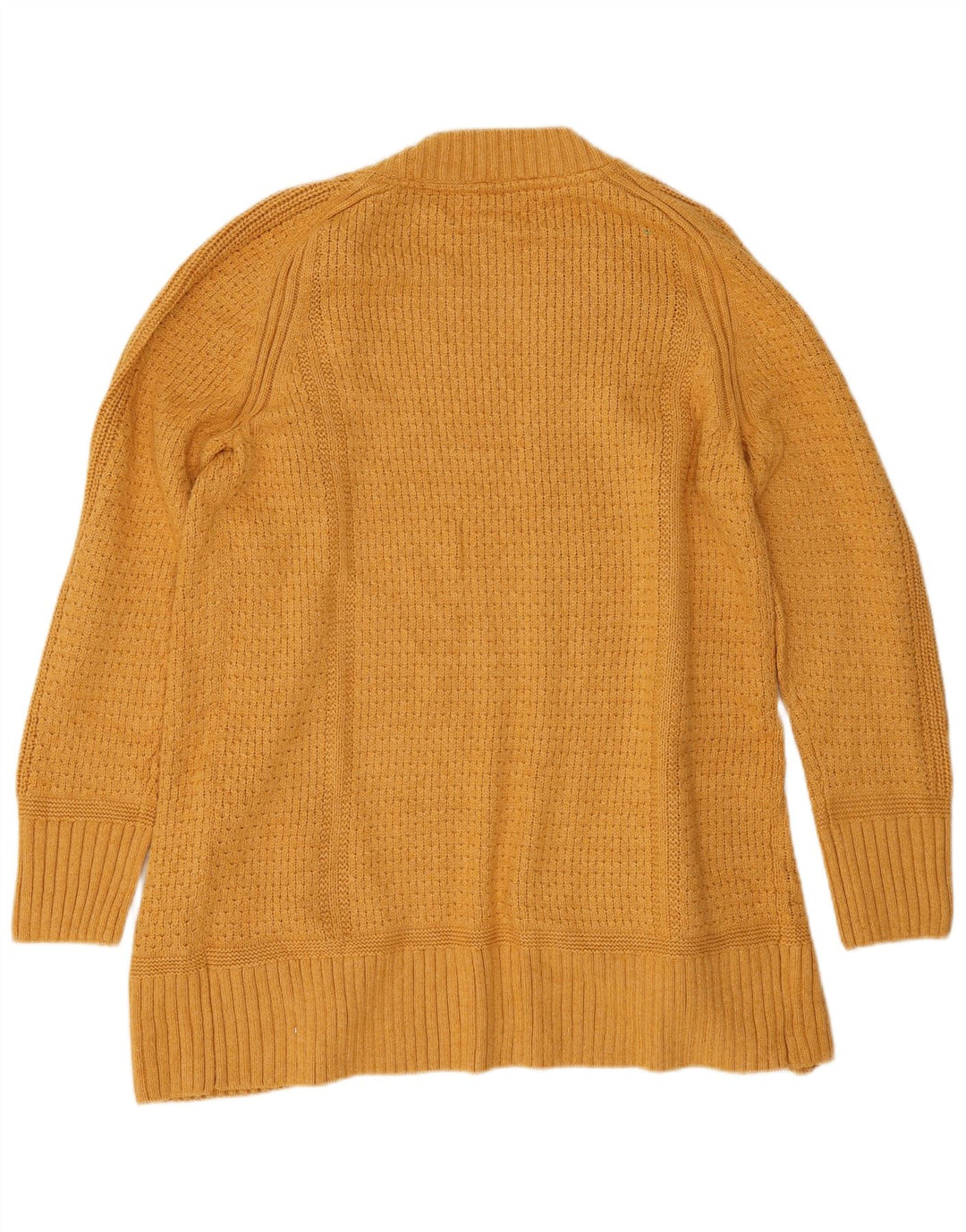 Maglione cardigan aperto lungo da donna Fat Face UK 12 Viscosa giallo medio