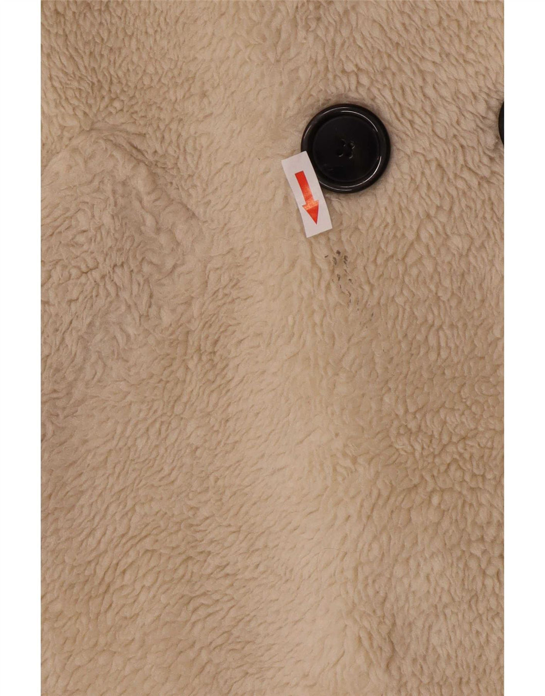 Cappotto doppiopetto Zara da donna con orsacchiotto UK 14 medio bianco sporco