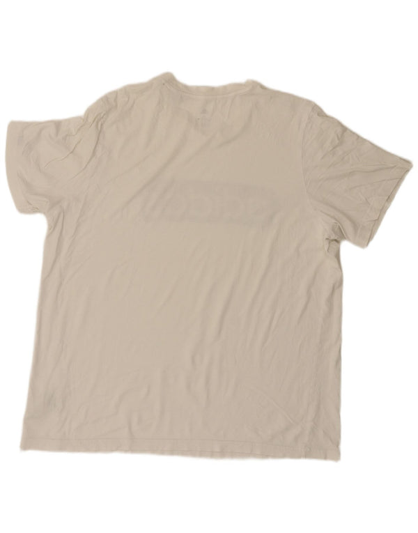 T-shirt grafica da uomo Adidas Top XL in cotone bianco