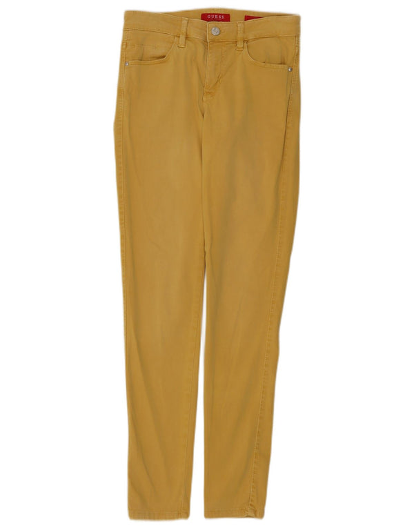 Jeans skinny da donna Guess W26 L30 cotone giallo